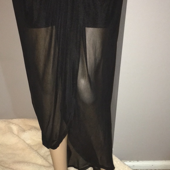 bebe Dresses & Skirts - ⬇️SALE bebe Black Mesh Overlay Bandage Dress